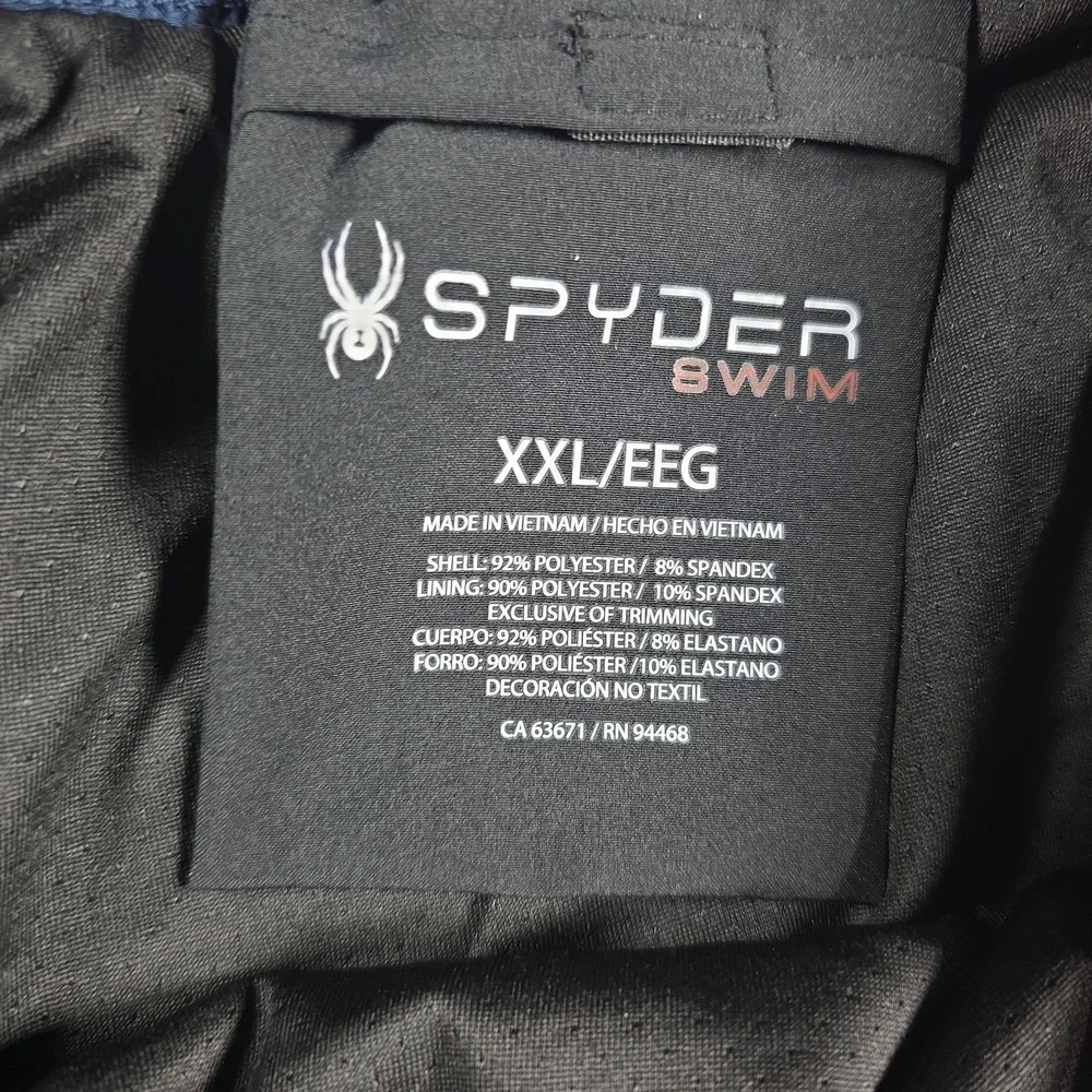 Spyder Men's Swim Shorts, Dark Blue, Size XXL NWT